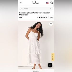 Cascading Crush Bridal Tiered Maxi Dress